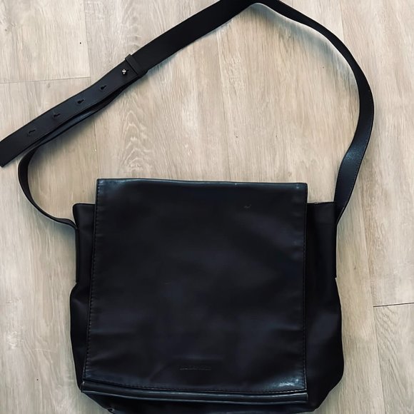 Jil Sander Black Leather Shoulder Bag Made in Italy - Picture 1 of 7